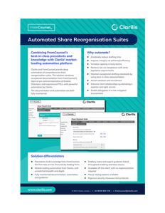 FromCounsel and Clarilis for Share Reorganisations Cover