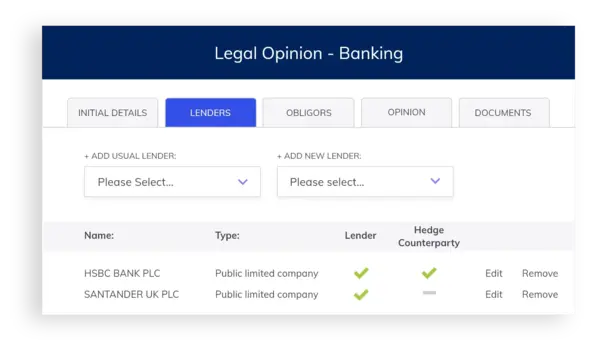 Legal Opinion - Banking