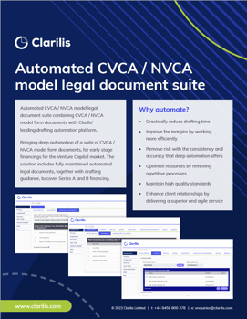Automated CVCA - NVCA model legal document suite Factsheet
