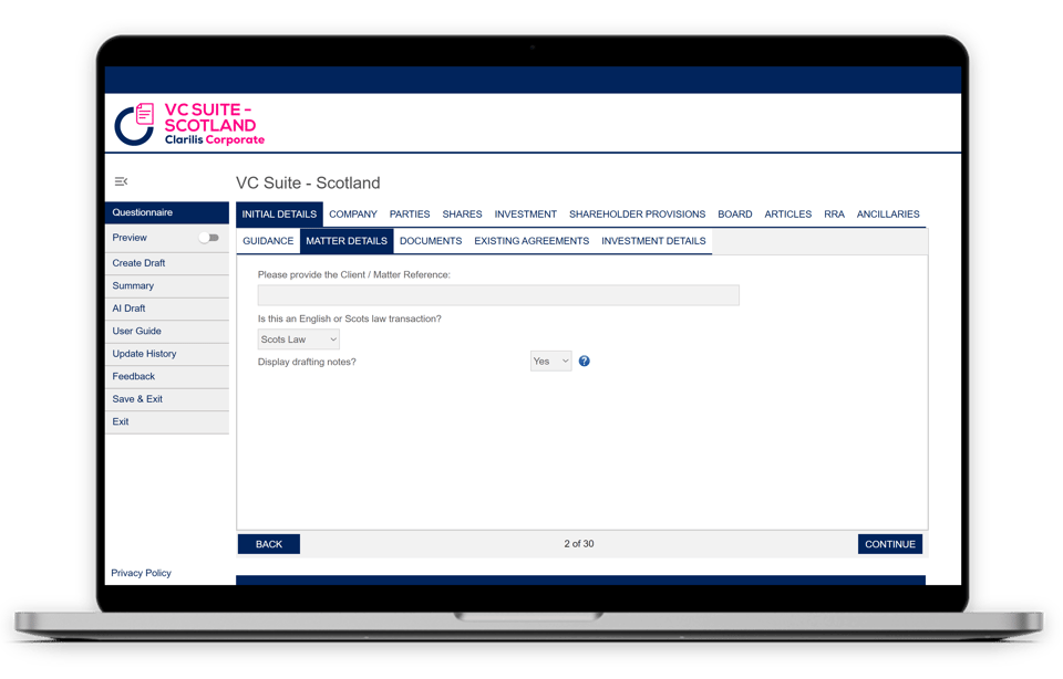 VC Suite Scotland Screenshot Laptop 2