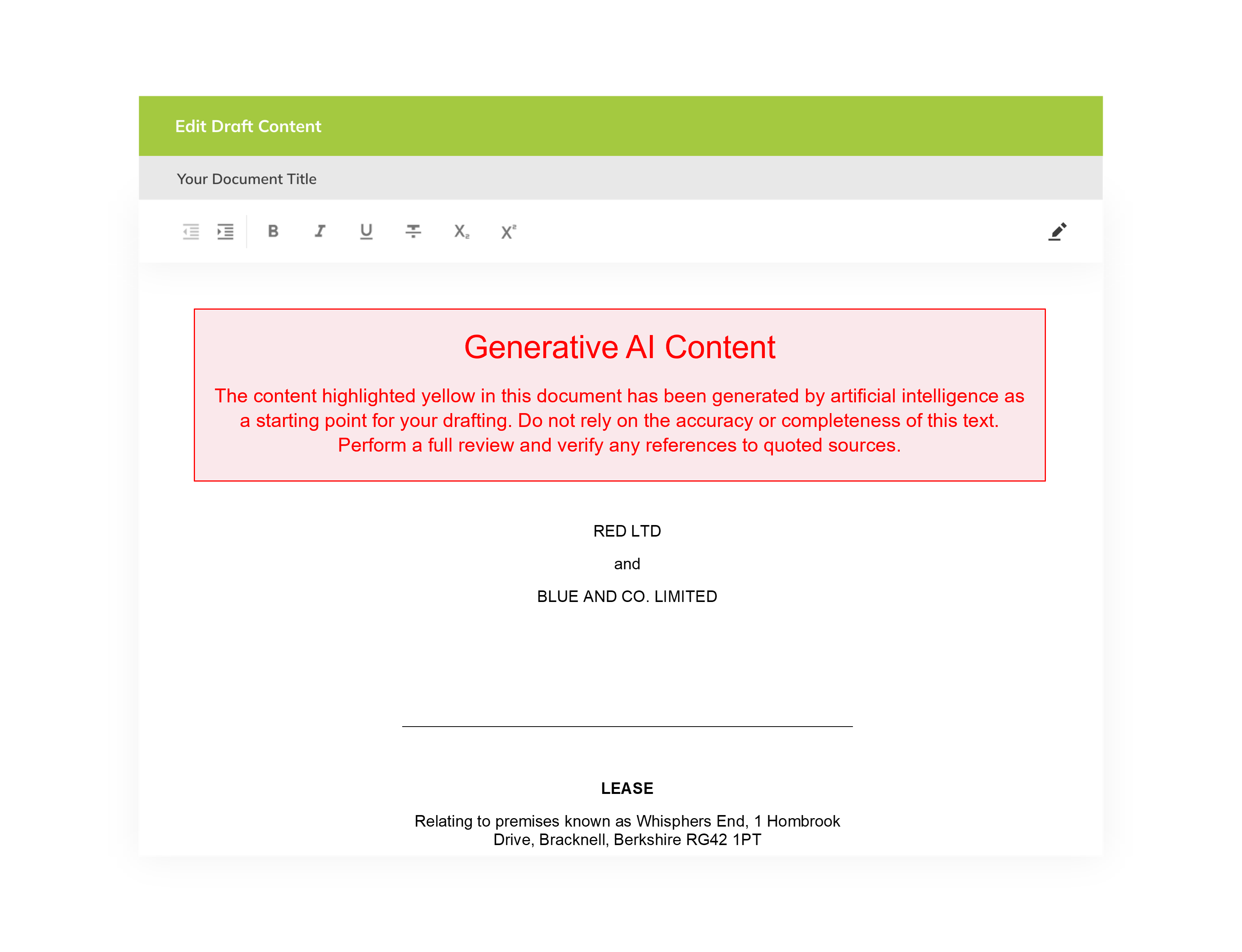 AI Draft - draft warning 2