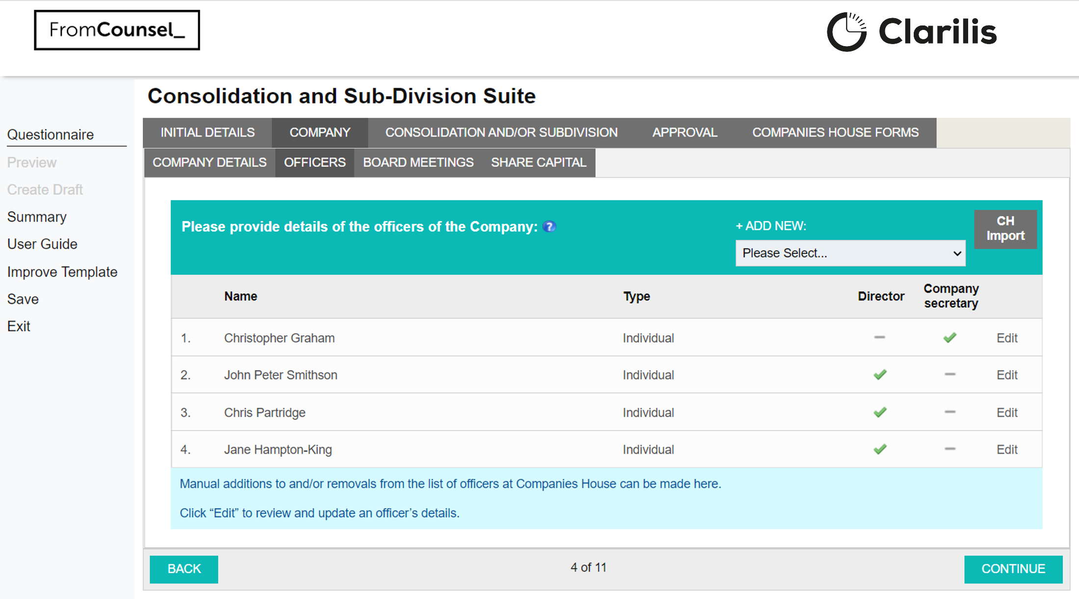 Consolidation and Sub-Divis